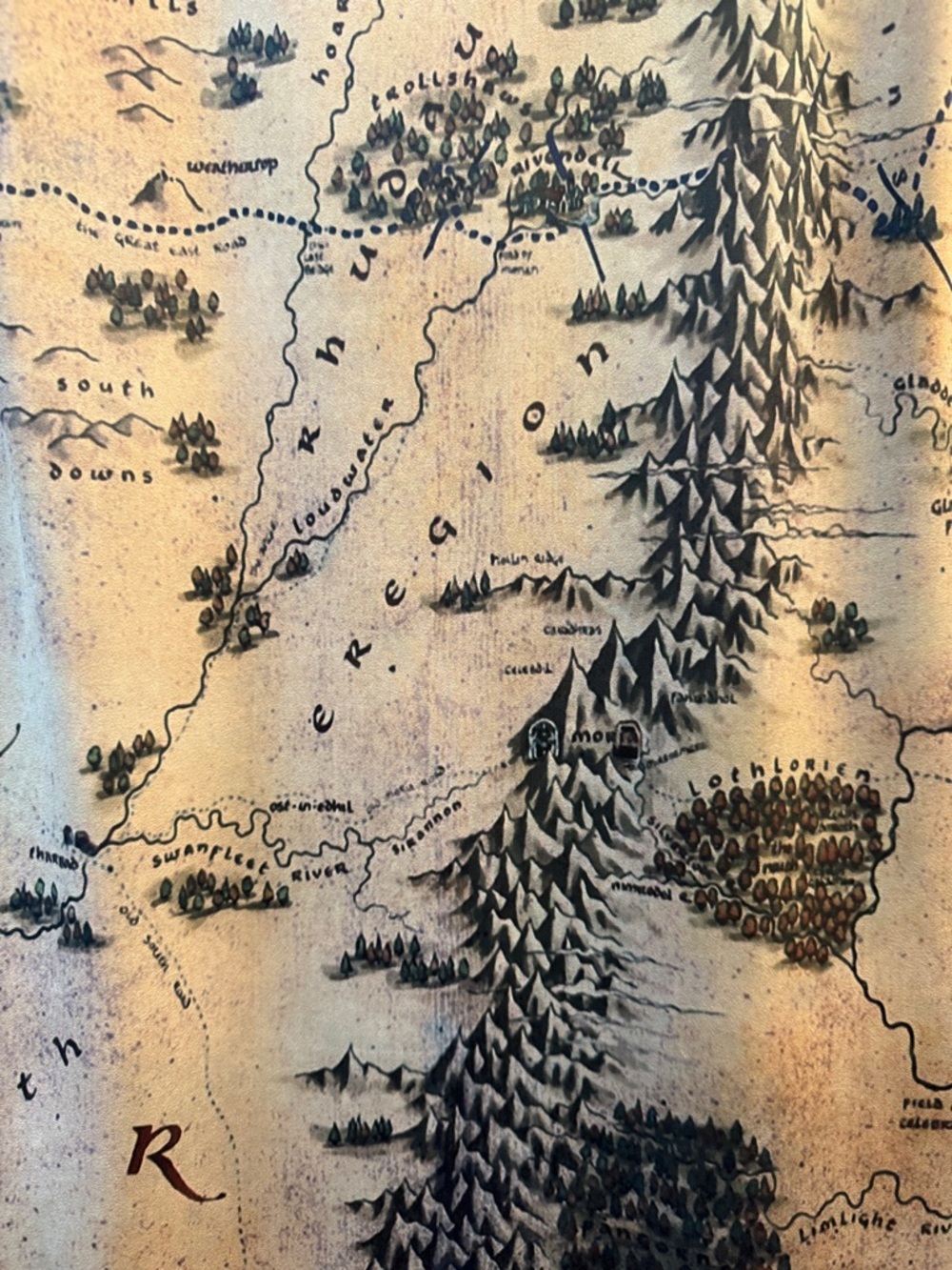 Map of Middle Earth Lord of the Rings Hobbit Bodycon Dress - Picture 3 of 7